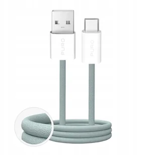 Kabel Puro Fabrik 2.0 10W USB-A - USB-C w oplocie 1,5 m - zielony - Kable USB - miniaturka - grafika 1