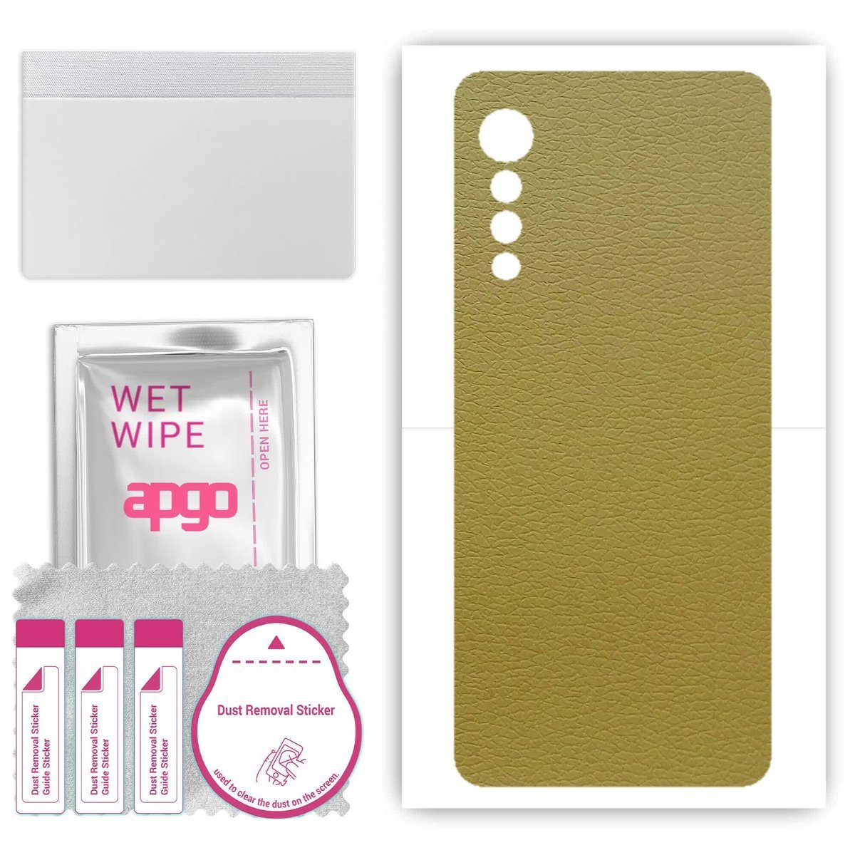 Folia naklejka skórka strukturalna na TYŁ do LG Velvet 5G - Skóra Oliwkowa - apgo SKINS