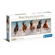 Puzzle - Clementoni Puzzle 1000 el Panorama HQ Horses 8901-uniw - miniaturka - grafika 1