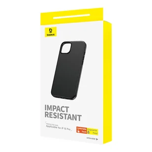 Etui na telefon iPhone15 Pro Baseus Fauxther Series (Czarny) - Etui i futerały do telefonów - miniaturka - grafika 4
