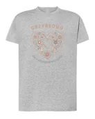 Koszulki i topy damskie - Koszulka Koło Gospodyń Wiejskich Personalizowana Kwiaty Szara L - miniaturka - grafika 1