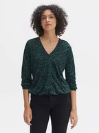 Bluzki damskie - OPUS Bluzka w kolorze zielono-czarnym - miniaturka - grafika 1