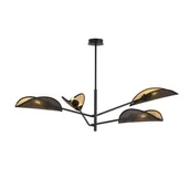 Lampy sufitowe - Emibig Vene lampa sufitowa 4-punktowa czarna/złota 1158/4 1158/4 - miniaturka - grafika 1