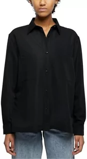 Koszule damskie - Urban Classics Damska koszula oversized twill, czarny, 5XL - grafika 1