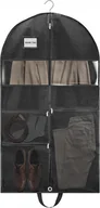 Pokrowce na ubrania - Pokrowiec na garnitur 140 cm z 3 kieszeniami organizer odzieży - miniaturka - grafika 1