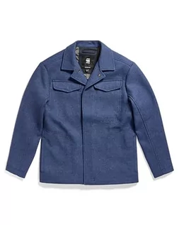 Kurtki męskie - G-STAR RAW Męska kurtka Chore Wool JKT, Niebieski (rank blue D24746-D445-868), S - grafika 1