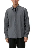 Koszule męskie - s.Oliver Koszula męska z długim rękawem, czarna, S, czarny, S - miniaturka - grafika 1