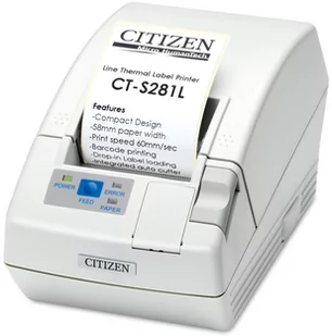 Citizen Drukarka termiczna CT-S281L CTS281UBEWHPLM1 - Drukarki kart i etykiet - miniaturka - grafika 1