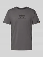 Koszulki męskie - T-shirt z nadrukiem z logo - miniaturka - grafika 1
