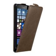 Etui i futerały do telefonów - Pokrowiec Do Nokia Lumia 640 XL w Etui BRĄZOWA KAWA  Flip Case Cover Obudowa Ochronny Cadorabo - miniaturka - grafika 1