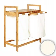 Kosze na bieliznę - Bambusowy Kosz Na Pranie 74X63.5X33cm Biały - miniaturka - grafika 1