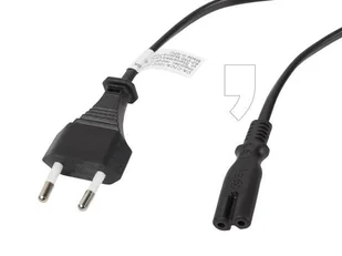 LANBERG LANBERG Kabel zasilający EURO radiowy) CEE 7/16 IEC 320 C7 1.8M czarny (CA-C7CA-10CC-0018-BK) - Kable komputerowe i do monitorów - miniaturka - grafika 3