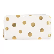 Portfele - Tie Rack - Duży portfel damski - złoty groszek - Biały - miniaturka - grafika 1