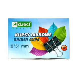 D.rect Klipsy biurowe 51mm 12szt - Spinacze i klipsy do papieru - miniaturka - grafika 2