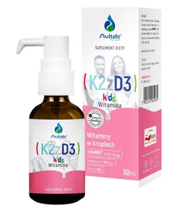 Avitale Witamina K2 + D3 Kids 30 ml - Witaminy i minerały - miniaturka - grafika 1