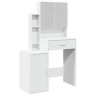Toaletki - vidaXL Toaletka z szafką biała 80x35x132 cm - miniaturka - grafika 1