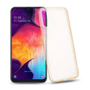 Pokrowiec Ochronny Do Samsung Galaxy A50 4G / A50s / A30s w PRZEZROCZYSTE ZŁOTO Etui Rhinestone Obudowa Case Cover Cadorabo - Etui i futerały do telefonów - miniaturka - grafika 1
