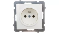Gniazdka elektryczne - LEDart pojedyncze z uziemieniem ecru GP-1GZ/m/27 As Ospel - miniaturka - grafika 1