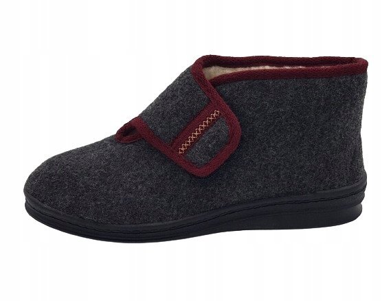 Intermax Kapcie Damskie Szare na Rzepy 37 Ż_d