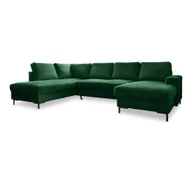 Narożniki - Ciemnozielony sztruksowy rozkładany narożnik (lewostronny) Lofty Lilly – Miuform - miniaturka - grafika 1