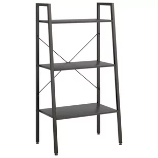 vidaXL Regał drabina z 3 półkami, czarny, 56x35x108 cm - Regały - miniaturka - grafika 1