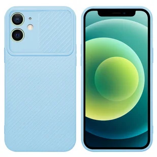 Pokrowiec Do Apple iPhone 12 MINI Etui w Bonbon Jasnoniebieska Obudowa Case Cover Ochrona kamery Cadorabo - Etui i futerały do telefonów - miniaturka - grafika 1