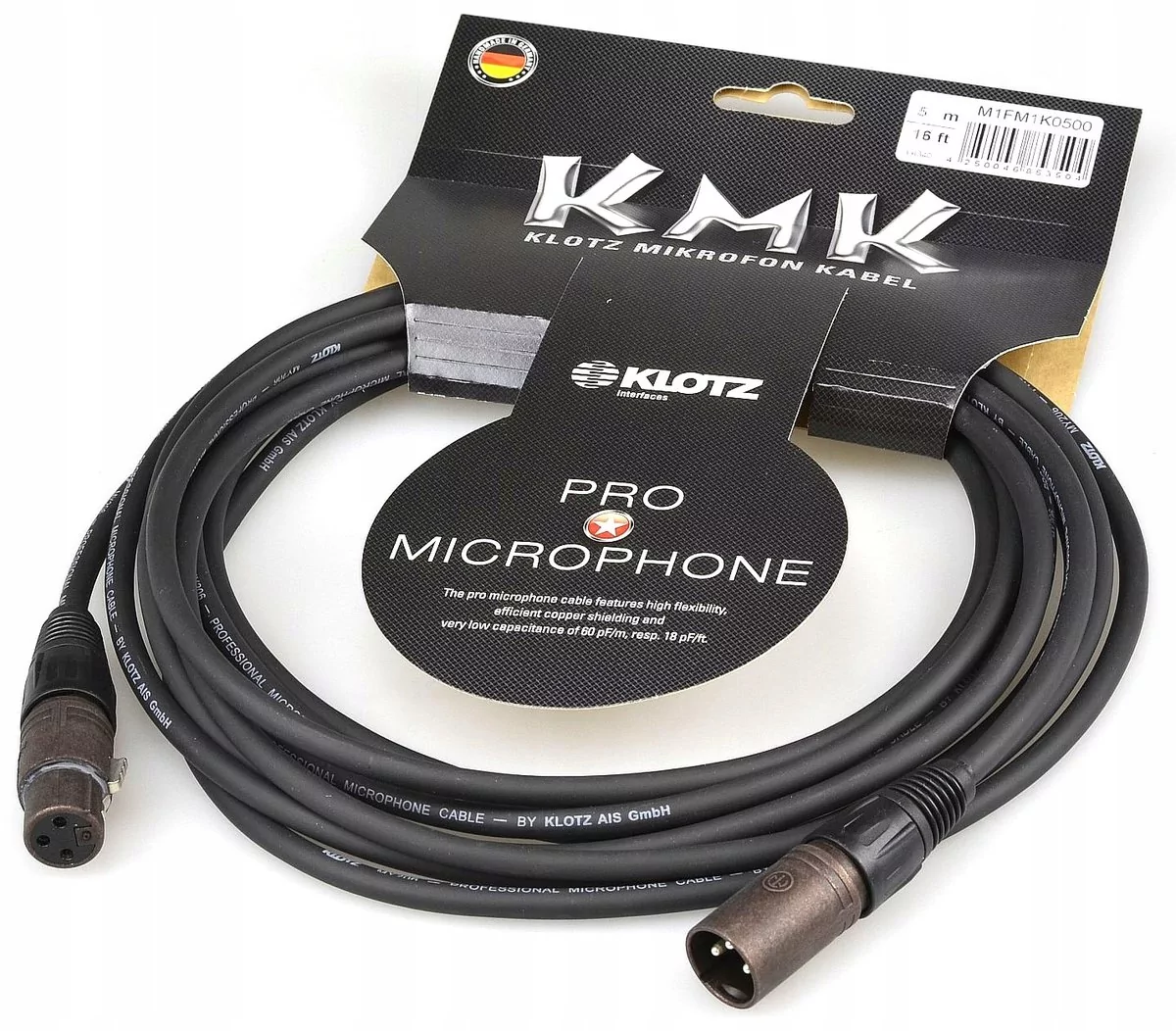 Klotz M1FM1K0100 kabel mikrofonowy 1m
