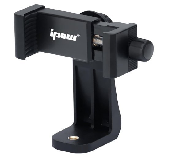 Ipow Adapter do Statywu do Telefonu Komórkowego czarny obracany
