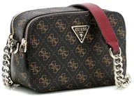 Torebki damskie - Torebka listonoszka damska GUESS NOELLE Crossbody brązowa - miniaturka - grafika 1