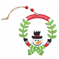 Bombki - BOMBKA NA CHOINKĘ DREWNIANA DEKORACJA DOMU ZAWIESZKA RÓŻNE WZORY - miniaturka - grafika 1