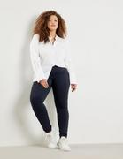 Spodnie damskie - SAMOON Elastyczne spodnie Lucy Niebieski 42/M - miniaturka - grafika 1