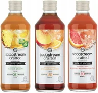 Syropy i koncentraty owocowe - Zestaw Syropów SodaStream Crafted Ananas Brzoskwinia Grejpfrut 3x330 ml - miniaturka - grafika 1