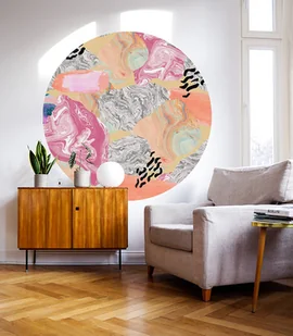 Dots Marble - samoprzylepna tapeta w kształcie koła - Tapety - miniaturka - grafika 1