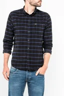Koszule męskie - LEE BUTTON DOWN MĘSKA KOSZULA MATERIAŁOWA W KRATE KRATA NIGHT SKY L880YZSJ 112123503 - Lee - miniaturka - grafika 1