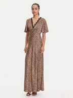 Sukienki - Guess Sukienka wieczorowa W5YK01 WHEZ2 Beżowy Regular Fit - miniaturka - grafika 1