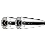 Części motocyklowe - Zestaw tłumików końcowych LeoVince 2 x CLASSIC RACER, stal nierdzewna, Ø 50 mm, lewy i prawy, uniwersalny - miniaturka - grafika 1