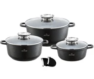 Zestawy garnków i patelni - ZILNER ZILNER ZESTAW 3 GARNKÓW MARMUROWYCH ZILNER CRACK DESIGN ZL-7055 ZL-7055 - miniaturka - grafika 1