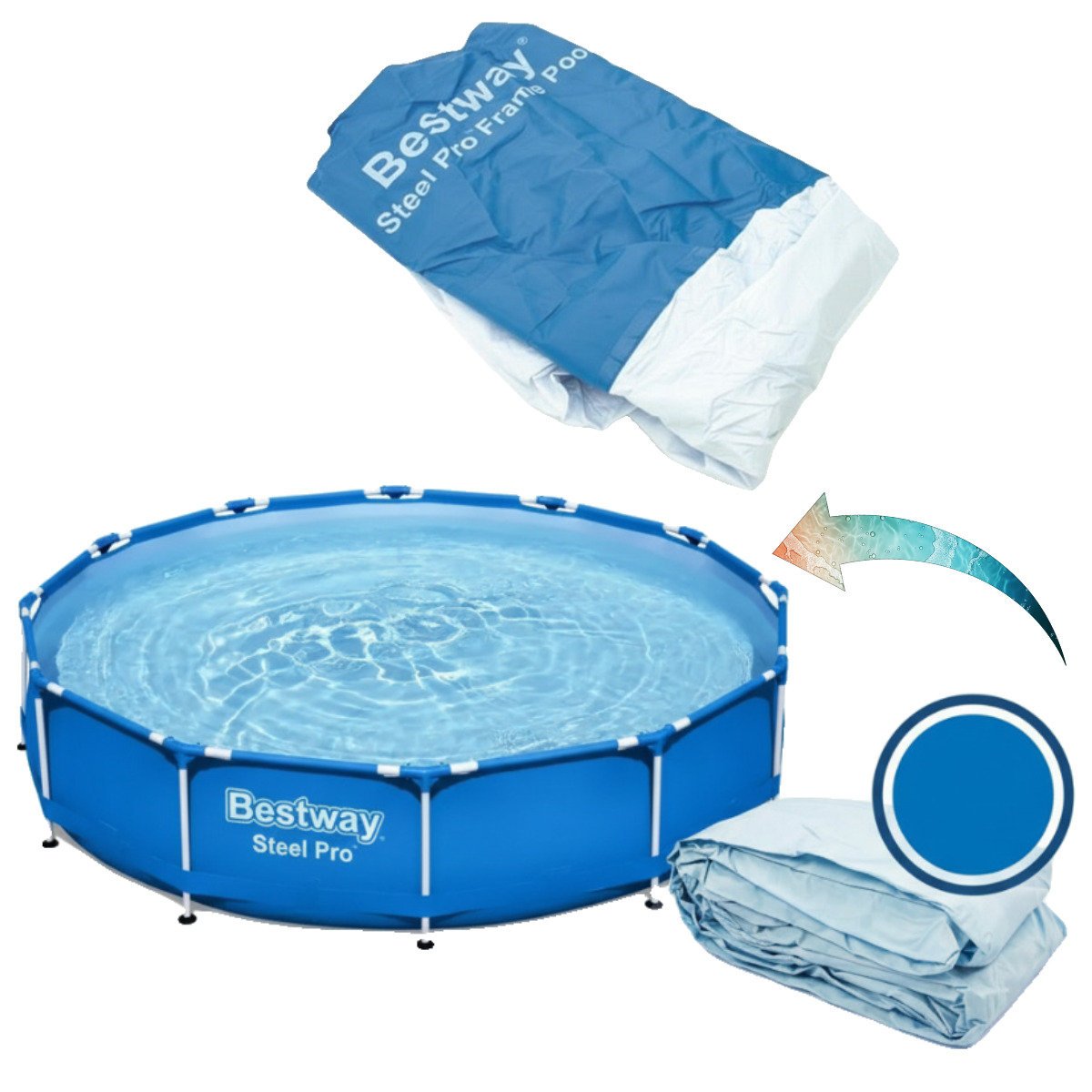 Bestway niecka basenowa poszycie nowy materiał do basenu  steel pro 56706