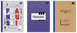 Inter-druk Zeszyt A5 60k. UV język francuski kratka AB282INT - Zeszyty szkolne - miniaturka - grafika 1