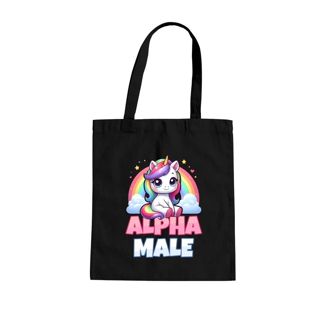 Alpha male - jednorożec z tęczą - torba na prezent
