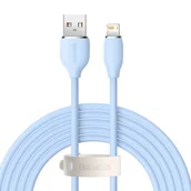 Kable USB - Baseus kabel, przewód USB Lightning 2,4A długość 2 m Jelly Liquid Silica Gel niebieski CAGD000103 - miniaturka - grafika 1