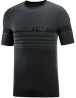 Koszulki sportowe damskie - Koszulka Salomon Essential Seamless Black - miniaturka - grafika 1