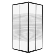 Kabiny prysznicowe - Kabina prysznicowa Komfort Multi 90x90x185 kwadratowa czarny paski 101-03223-3-33 - miniaturka - grafika 1