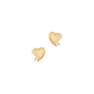 Biżuteria dla dzieci - Srebrne Pozłacane Kolczyki 925 Błyszczące serca dla małej damy - miniaturka - grafika 1