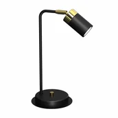 Lampy stojące - Milagro Lampka nocna JOKER BLACK/GOLD 1xGU10 MLP7534 - miniaturka - grafika 1