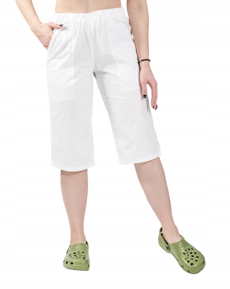 BAWEŁNIANE Spodnie PIEKARSKIE krótkie 3/4 DLA PIEKARZY SPOŻYWCZE K6 M