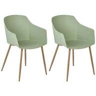 Krzesła - Zestaw 2 krzeseł do jadalni jasnozielony FONDA II - miniaturka - grafika 1