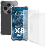 Etui i futerały do telefonów - Bizon Elastyczne etui + 2x folia na ekran Case Clear Pack do Oppo Find X8 Pro - miniaturka - grafika 1
