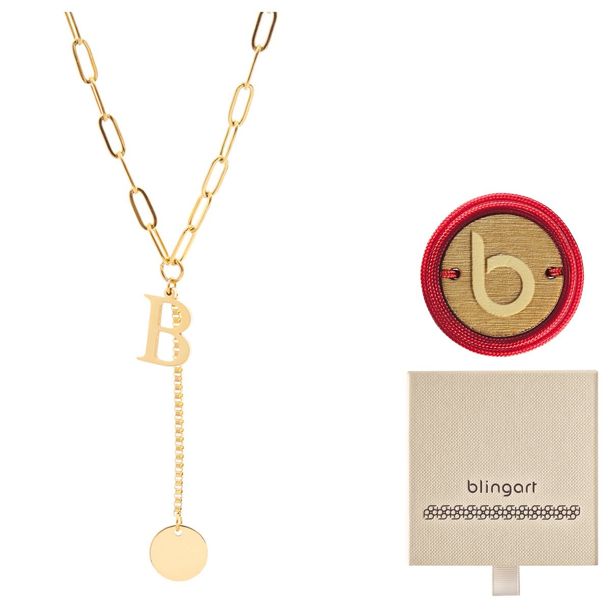 Naszyjnik Celebrytka Łańcuszek Literka B