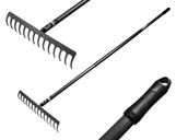 Grabie i motyki - GRABIE GRABKI OGRODOWE 16-ZĘBNE ALUMINIOWE 150CM DO WYRÓWNYWANIA VERKATTO - miniaturka - grafika 1